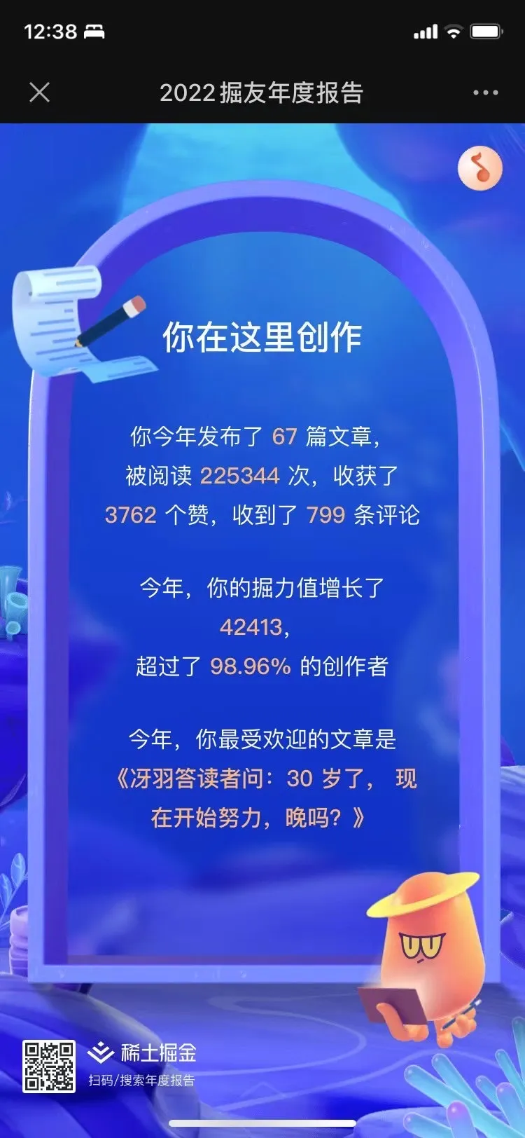掘金 2022 年终总结